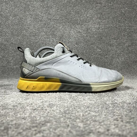 Ecco S-Three Men’s Size 9-9.5 US 43 EU Gray GoreTex Spikeless Golf Shoes Used - Picture 1 of 12